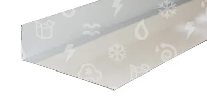 lišta plechová bílá - vnitřní L120 x 40 mm, L = 2,5 m